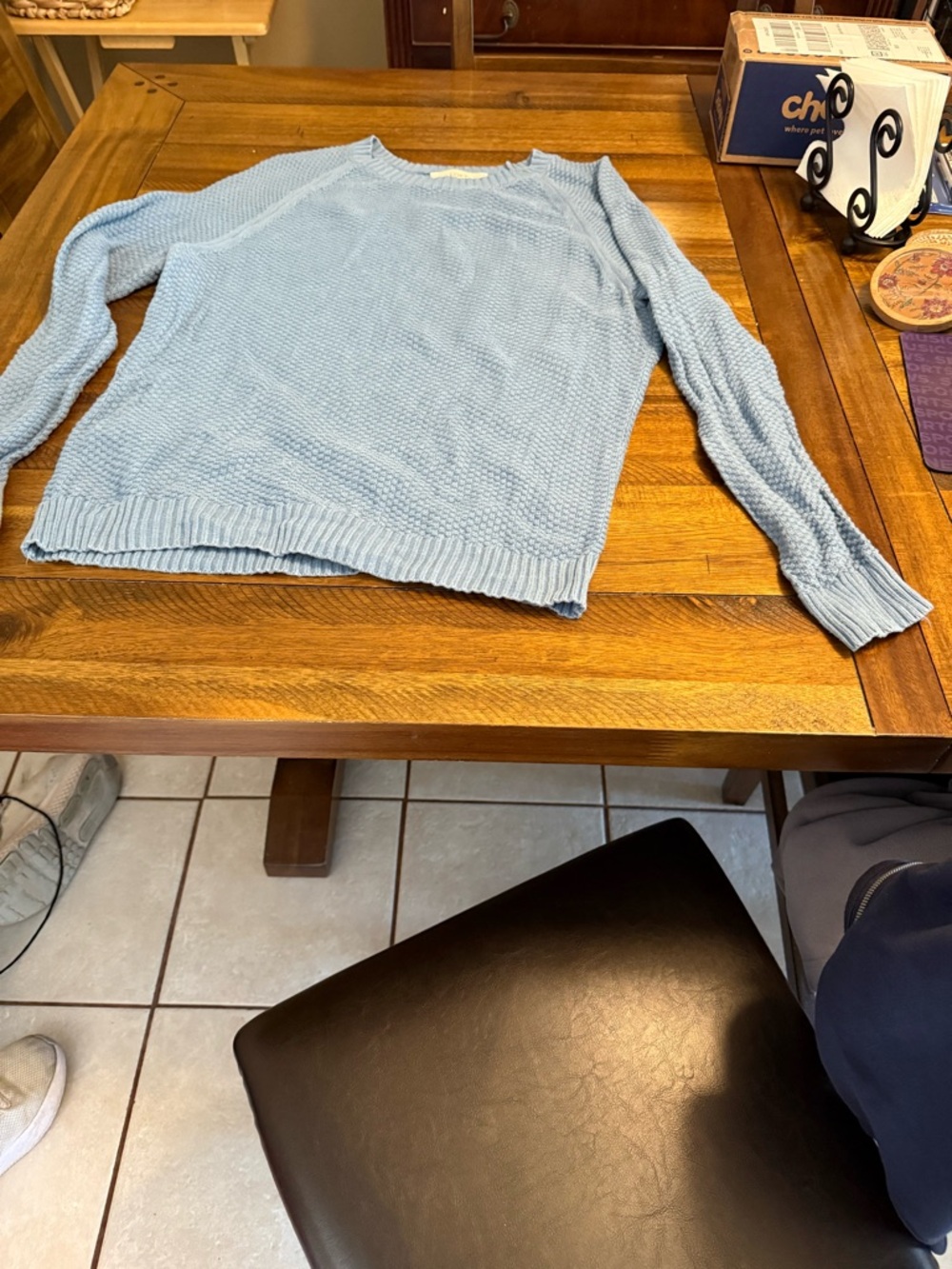 LOFT Light Blue Women’s Crewneck Knit Sweater